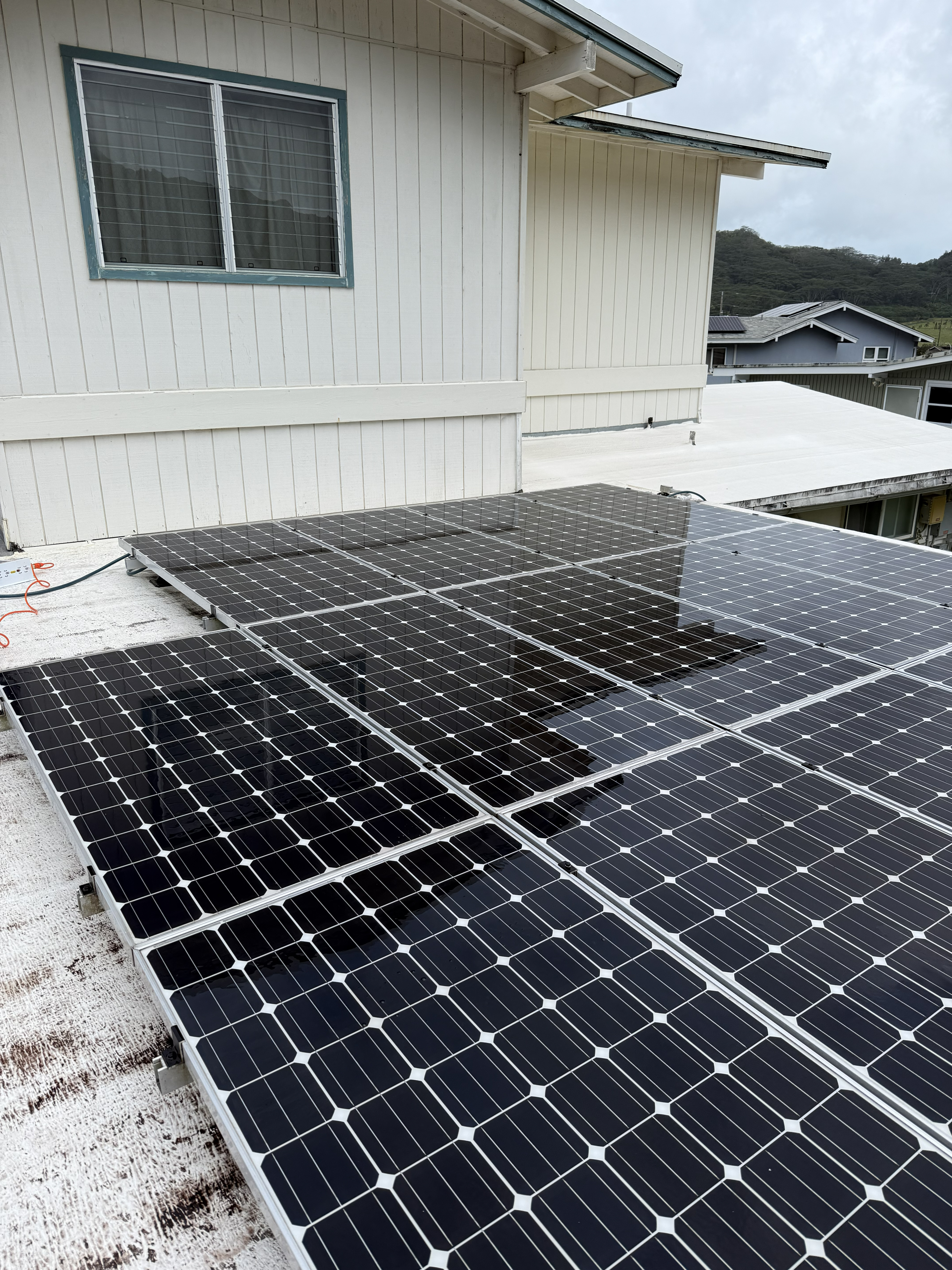 Clean solar panel after cleaning